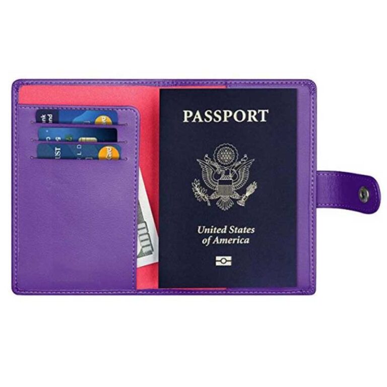 Passport Cover with Button 2